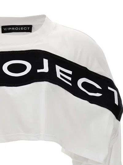 Shop Y/project Logo Cropped T-shirt White/black
