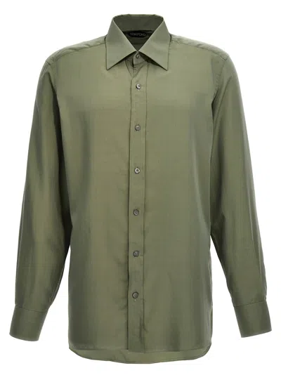 Shop Tom Ford Parachute Shirt, Blouse Green