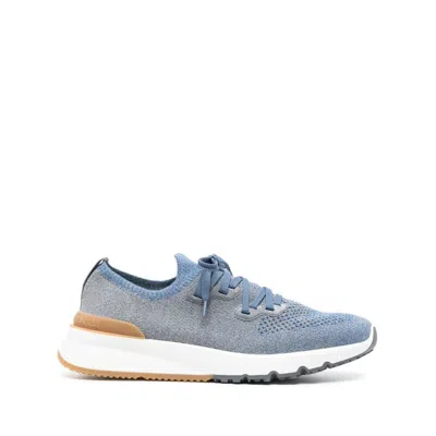 Shop Brunello Cucinelli Sneakers In Blue