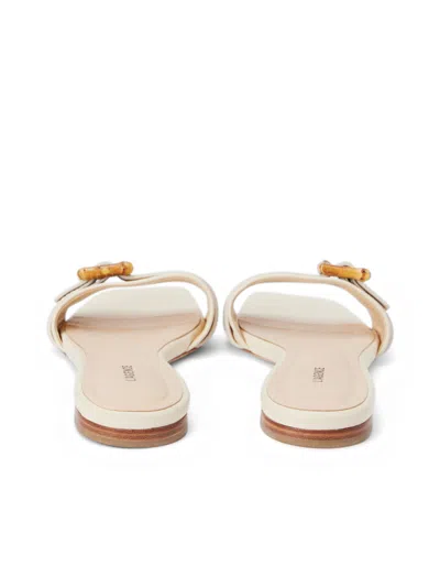 Shop L Agence Aurelie Buckle Slide Sandal In Ecru Leather