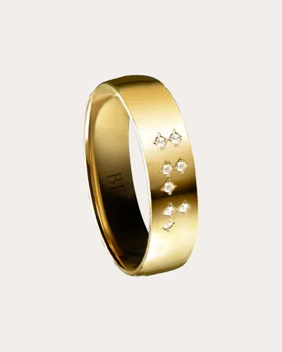 Shop Milamore Women's Diamond Braille 'bff' Ring In Gold