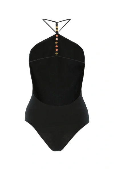Shop Bottega Veneta Woman Black Stretch Cashmere Blend Bodysuit