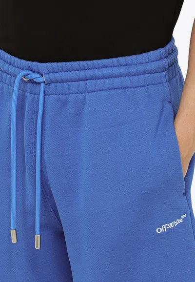 Shop Off-white Arrow Bermuda Shorts In Blue