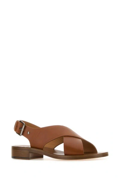 Shop Church's Woman Caramel Leather Rhonda Sandals In Brown