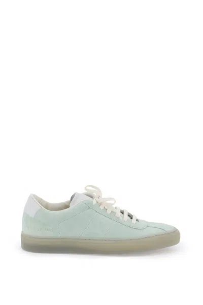 Shop Common Projects Suede Leather Sneakers For Men Women In Green