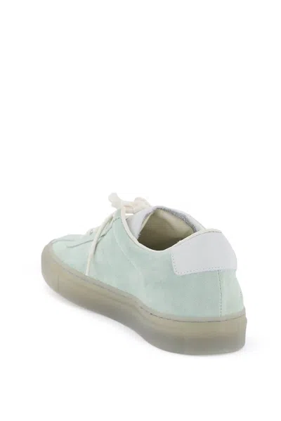 Shop Common Projects Suede Leather Sneakers For Men Women In Green