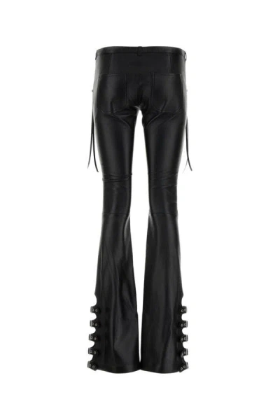 Shop Courrèges Courreges Woman Black Nappa Leather Pant