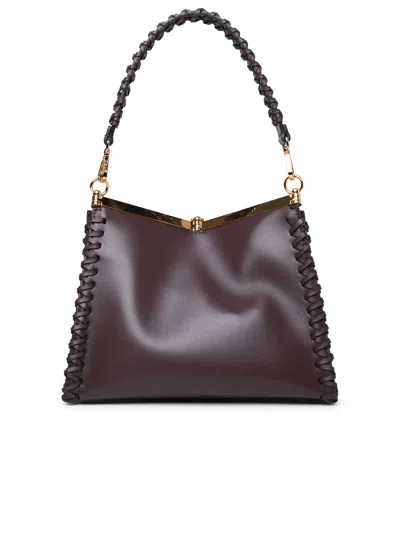Shop Etro Woman  'vela' Small Brown Leather Bag