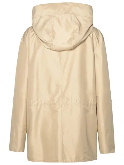 Shop Fay Woman  Beige Polyester Parka In Cream