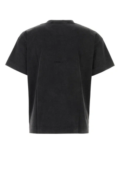 Shop Givenchy Man Slate Cotton T-shirt In Black