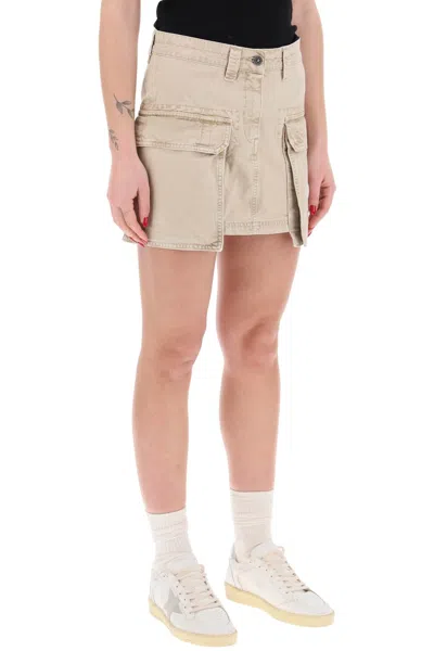 Shop Golden Goose Cargo Mini Skirt Women In Cream