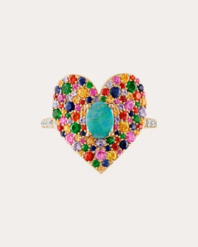 Shop Eden Presley Women's Love Luck Rainbow Ring In Multicolor
