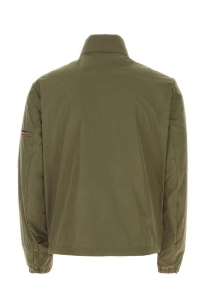 Shop Moncler Man Army Green Polyester Ruinette Jacket