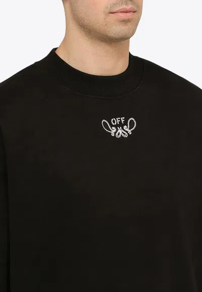 Shop Off-white Bandana Arrow Logo Sweatshirt In Black
