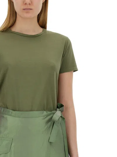 Shop Aspesi Cotton T-shirt In Military Green
