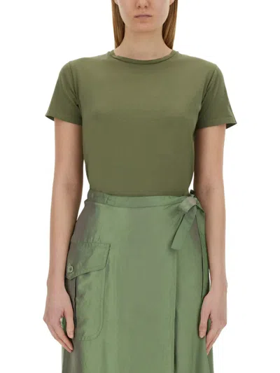 Shop Aspesi Cotton T-shirt In Military Green