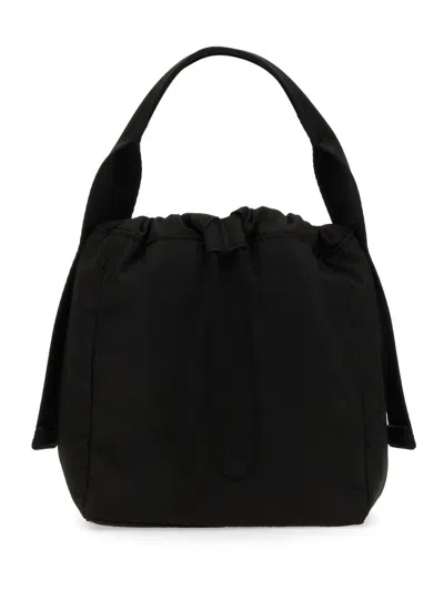 Shop Ganni Technical Fabric Bag In Black