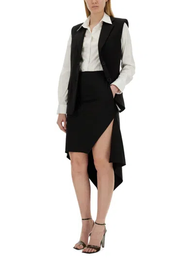 Shop Helmut Lang Scarf Hem Skirt In Black