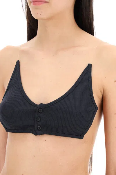Shop Y/project Y Project Invisible Strap Crop Top With Spaghetti Women In Black