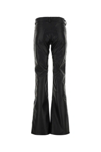 Shop Y/project Y Project Woman Black Synthetic Leather Pant