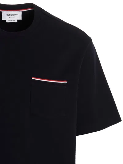 Shop Thom Browne Pocket T-shirt In Blue