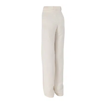 Shop Woolrich Viscose Linen Pant In Plaster White