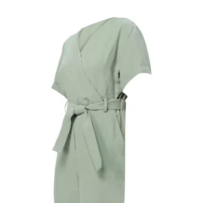 Shop Woolrich Viscose Linen Suit In Sage