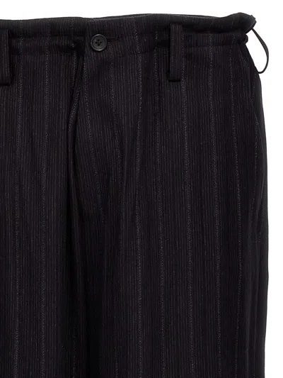 Shop Yohji Yamamoto 'a-r Coin Pockets' Pants In Black