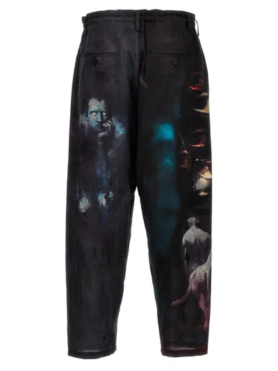 Shop Yohji Yamamoto 'j-8 Tucks Print' Pants In Black
