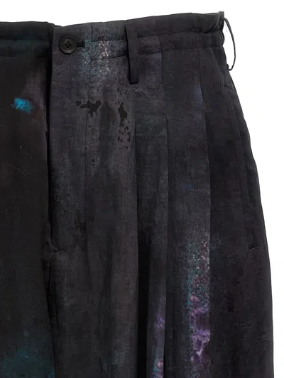 Shop Yohji Yamamoto 'j-8 Tucks Print' Pants In Black
