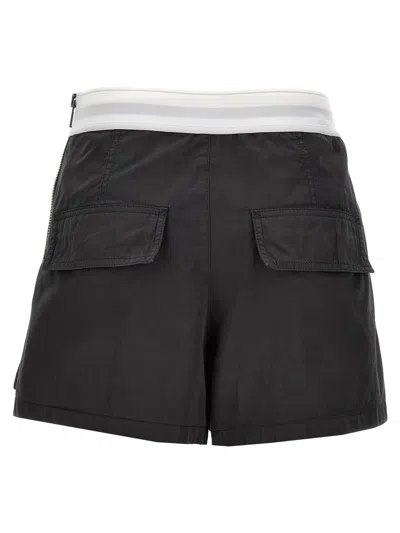 Shop Alexander Wang 'high Waisted Cargo Rave' Shorts In Gray