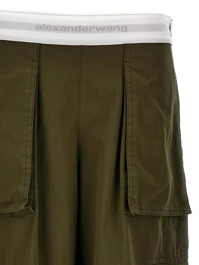 Shop Alexander Wang 'mid Rise Cargo Rave Pants In Green