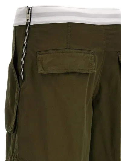 Shop Alexander Wang 'mid Rise Cargo Rave Pants In Green