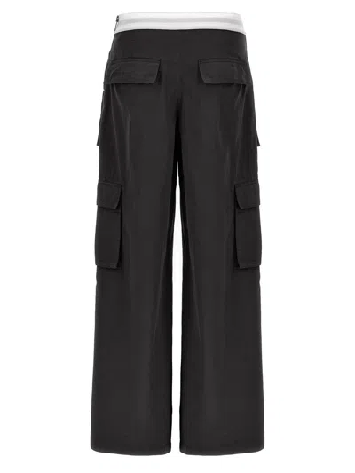 Shop Alexander Wang 'mid Rise Cargo Rave' Pants In Gray
