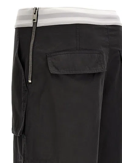 Shop Alexander Wang 'mid Rise Cargo Rave' Pants In Gray