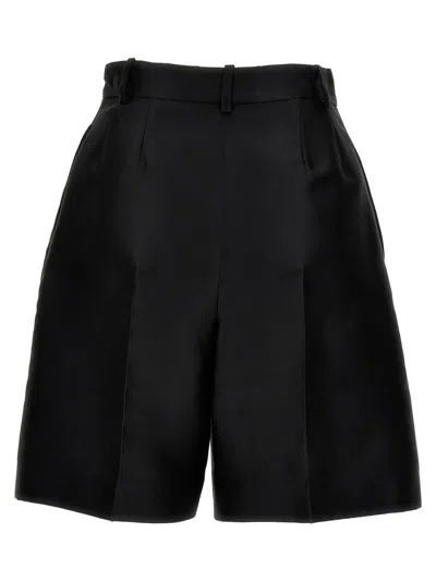 Shop Giambattista Valli Satin Shorts In Black
