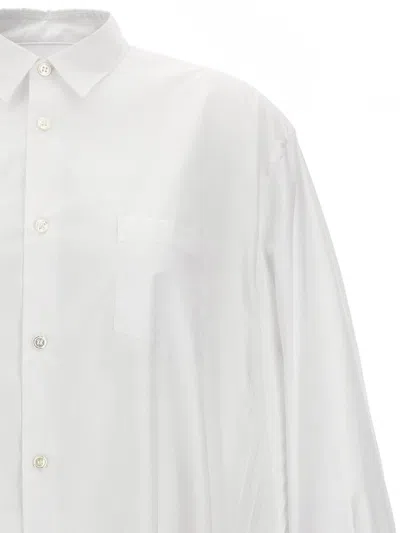 Shop Junya Watanabe Pleated Shirt Dress In White