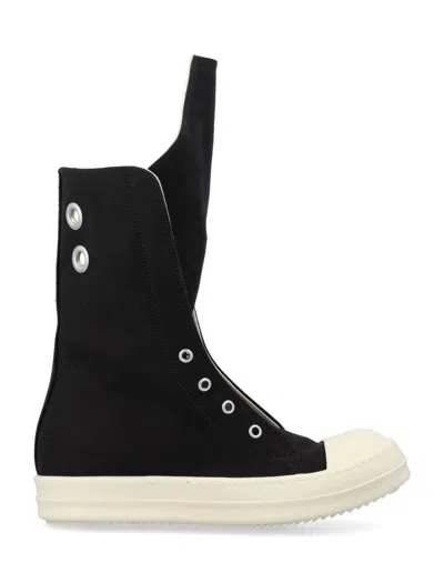 Shop Rick Owens Drkshdw Boot Woman's Sneakers In Balck Milk Milk