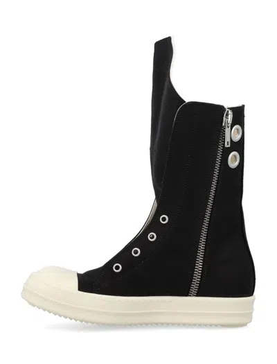 Shop Rick Owens Drkshdw Boot Woman's Sneakers In Balck Milk Milk