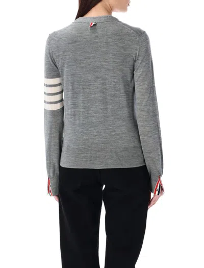 Shop Thom Browne Relaxed Fit V-neck Cardigan In Lt Grey