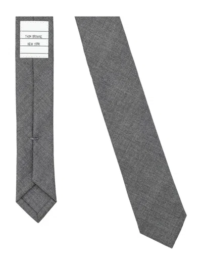 Shop Thom Browne Super 120's Twill Necktie In Med Grey
