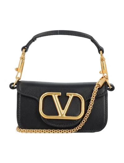 Shop Valentino Garavani Locò Micro Bag In Black