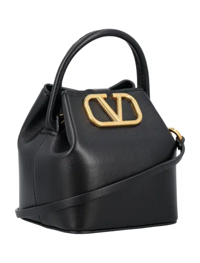 Shop Valentino Garavani Micro Bucket Bag In Black