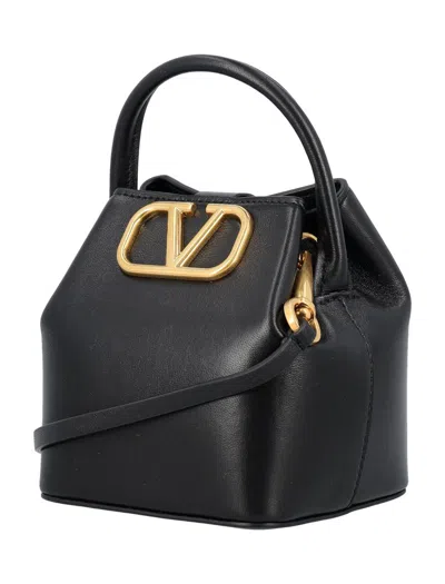 Shop Valentino Garavani Micro Bucket Bag In Black