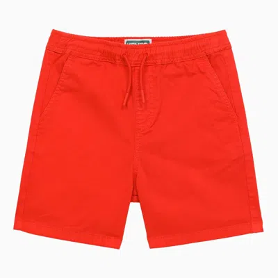Shop Kenzo Bright Red Cotton Shorts