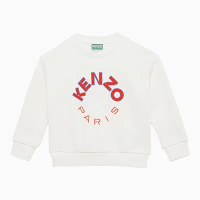 Shop Kenzo White Cotton Sweatshirt With Logo