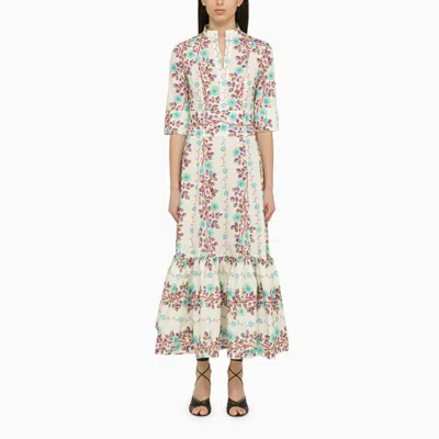 Shop Etro Multicoloured Cotton Floral Print Dress In Multicolor