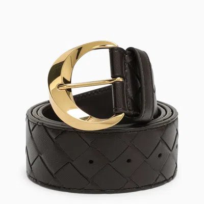 Shop Bottega Veneta Intrecciato Brown Belt