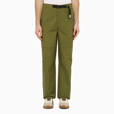 The North Face Stretch Fabric Pants With Integrated Belt And Drawstring Hem In Green