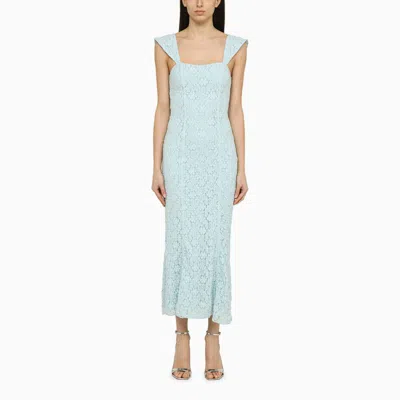 Shop Rotate Birger Christensen | Light Blue Lace Midi Dress